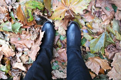 Dressing For All Seasons // Borg Collar Denim, Biker Boots and Winter Floral Outfit