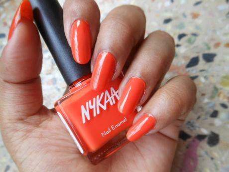 Nykaa POP Nail Enamels - Blue Raspberry, Tropical Tangerine (Review)