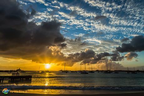 Sunset in Philipsburg, Sint Maarten.