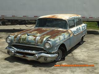 1955 pontiac safari station wagon retro collection abadoned florida