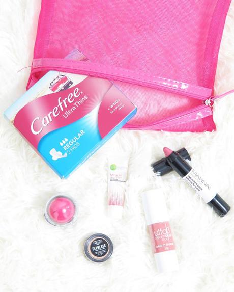 lust have it november  2015 beauty box manna kadar lip chubbie evelyn iona concealer  coral colours love lips garnier miracle day cream ulta3 cream blush stick carefree ultra thin pads