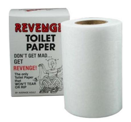 Revenge Trick Toilet Paper / Loo Roll