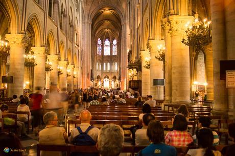 Interior of Notre Dame Cathedral, Paris