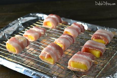 Bacon Wrapped Pineapple Bites