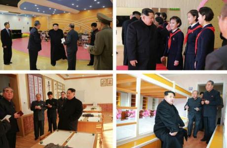 Kim Jong Un tours Mangyo'ngdae Schoolchildren's Palace and meets members of the KIS Youth League (Photos: KCNA/Rodong Sinmun).