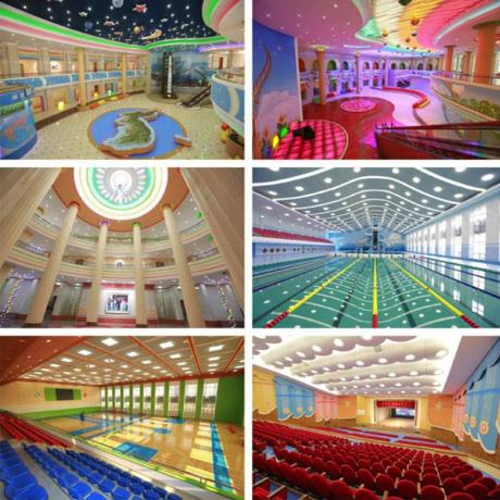 Overview of the renovation of Mangyo'ngdae Schoolchildren's Palace in Pyongyang (Photos: Rodong Sinmun/KCNA).