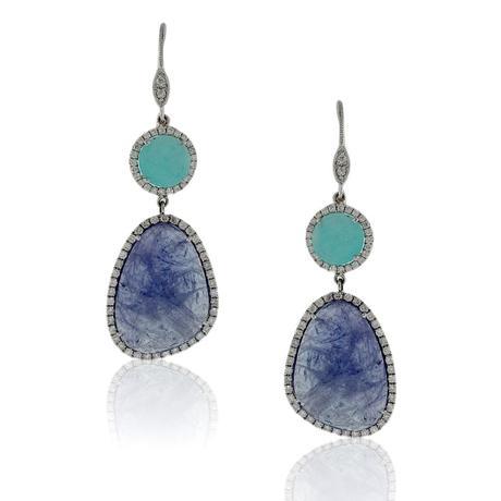 Meira T Tanzanite and Amazonite earrings