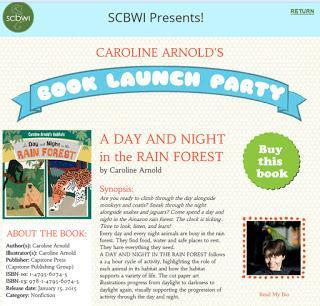 SCBWI Book Launch Party for A DAY AND NIGHT IN THE RAIN FOREST