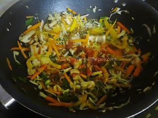 Crispy Burnt Garlic Veggie Noodles