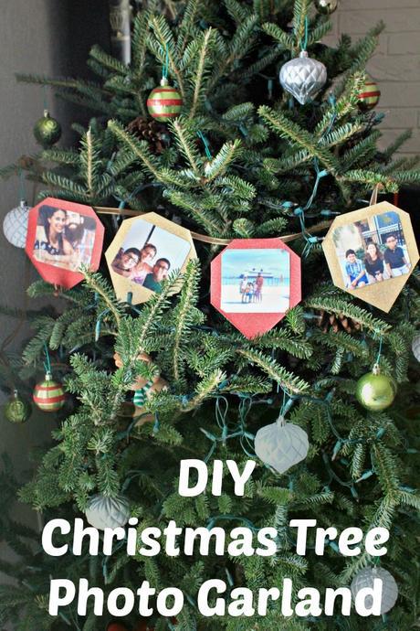 Do you include personalized items on your Chritsmas tree? How about an easy DIY Christmas Tree Photo Garland to share your favorite memories from the past year?  #SaveYourMemories #ad
