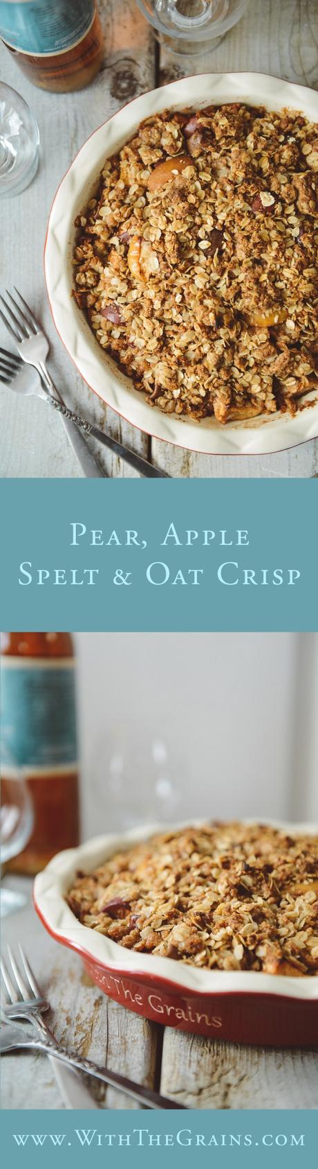 Pear Apple Spelt & Oat Crisp // www.WithTheGrains.com