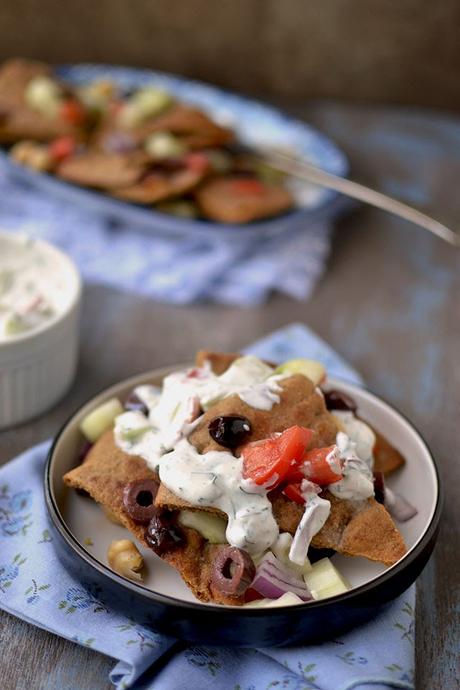 Vegetarian Greek Nachos