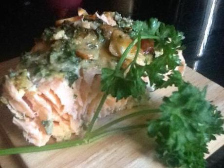 Almond Crusted Salmon with Lemon and Parsley