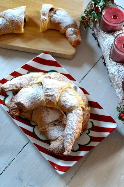 mincemeat and custard croissants