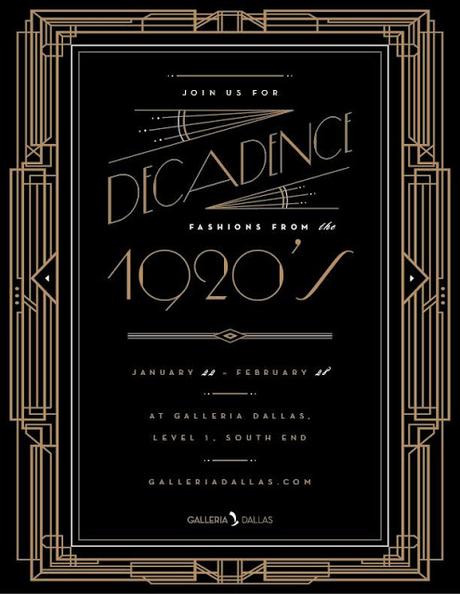 Experience The Decadence of 1920's Fashion At The Galleria in January 2016