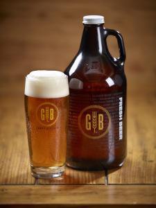 Growler with glass