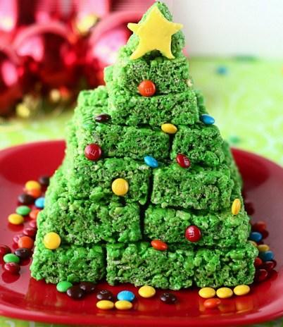 Krispie Treat Christmas Tree