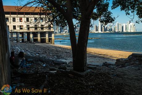 View of both the old and new Panama City from Casco Viejo.