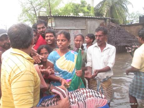 some more rains for battered Chennai ~ SYMA continued its relief work [with boats !!]