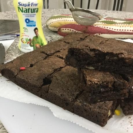 Chocolate Brownies and SugarFree Natura 773 Calories Low