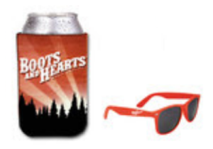 Boots and Hearts Koozie and Sunglasses thereivewsarein