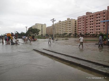 rain relents .... SYMA continues relief work at rain affected places - day 4