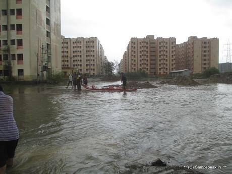 rain relents .... SYMA continues relief work at rain affected places - day 4