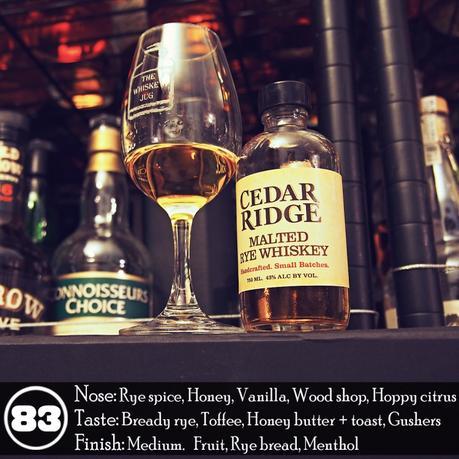 Cedar Ridge Malted Rye Whiskey Review