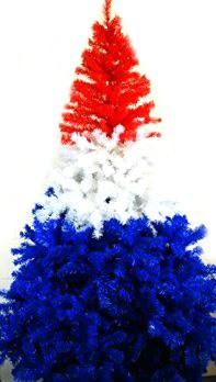 Red, White And Blue Coloured Christmas Tree