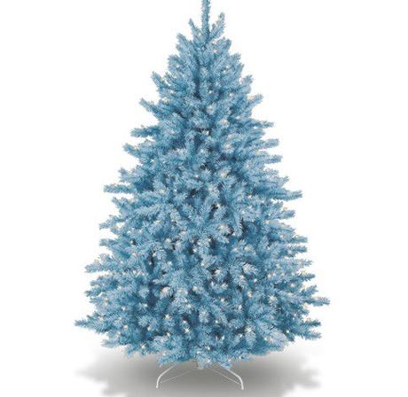 Ice-Blue Coloured Christmas Tree