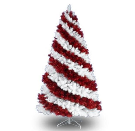 Red-White Coloured Christmas Tree