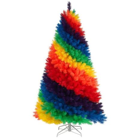 Rainbow Coloured Christmas Tree