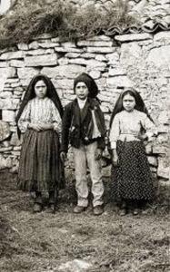 The Fatima shepherd children: Lucia Santos, Francisco and Jacinta Marto.