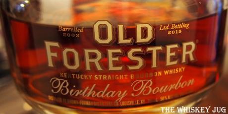2015 Old Forester Birthday Bourbon Label