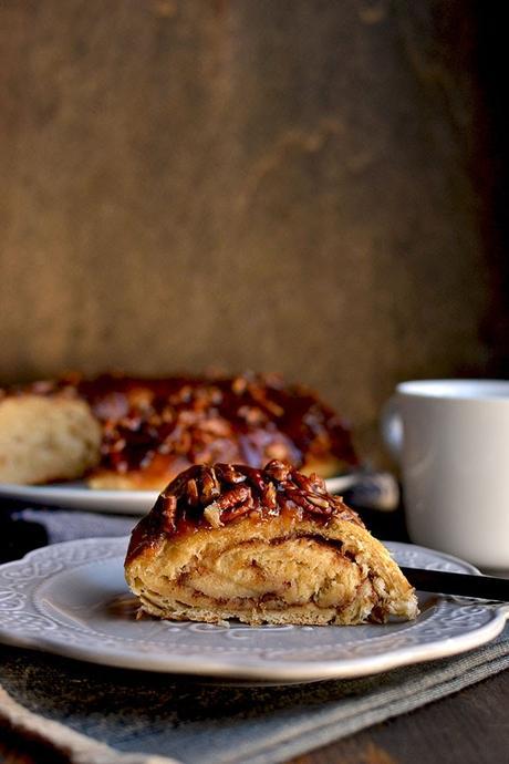 Overnight Sticky Pecan Wedges