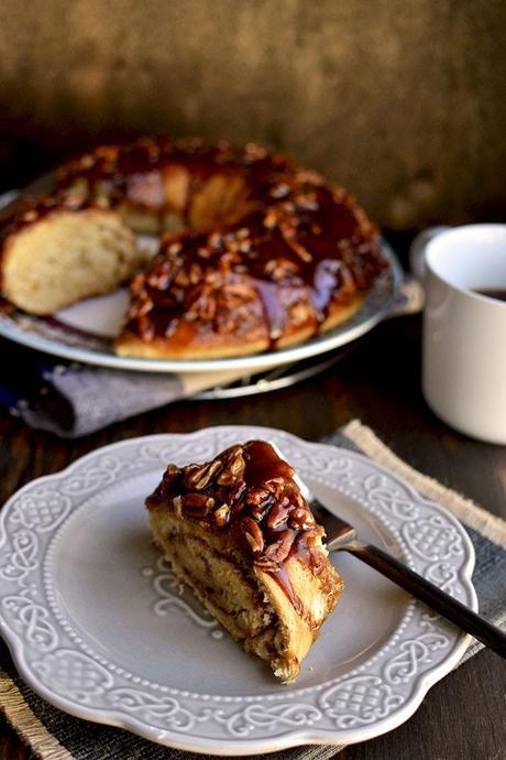 Overnight Sticky Pecan Wedges