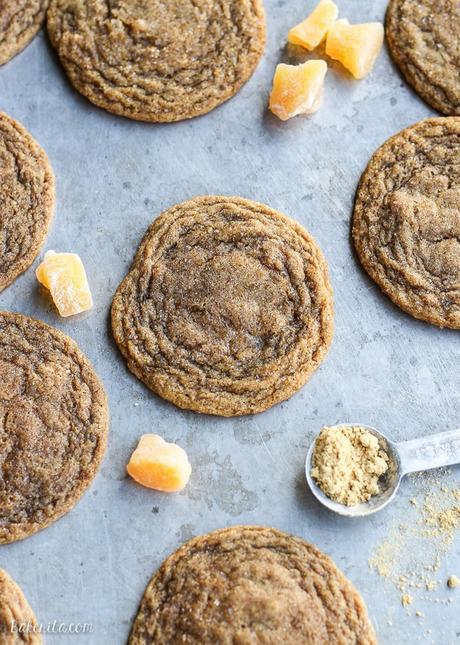 These Chewy Ginger Orange Cookies are a classic soft and chewy ginger cookie with a hint of orange zest. These flavorful cookies stay soft for up to a week!