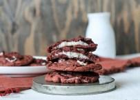 Red Velvet Oreo Cookies with Cream Cheese Filling