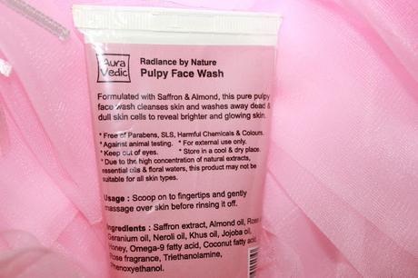 Auravedic Radiance by Nature Pulpy with Saffron Almond Face Wash: Review