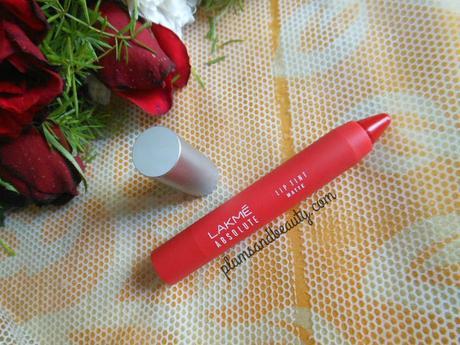 Lakme Absolute Lip Pout Matte Tint - Raving Red : Review, Swatch, Look