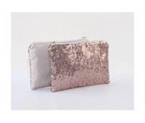 Blush and Champagne Sequin Purse