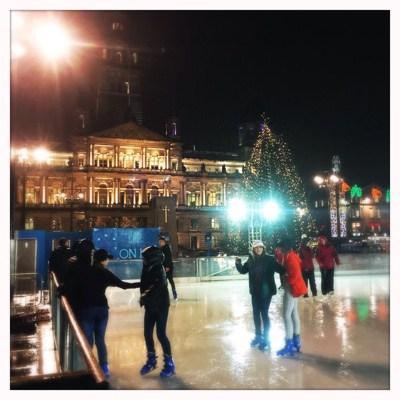 Glasgow loves christmas ice skating market 