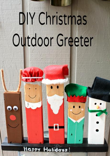 Represent your family with a DIY Christmas Outdoor greeter