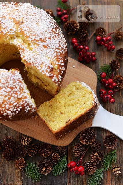 saffron panettone crushed pearl sugar topping