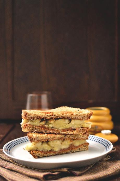 Banana and Peanut Butter Sandwich