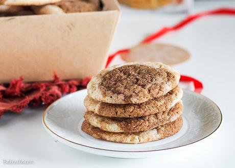 These soft and chewy Gingerbread Snickerdoodles are so easy and perfect for the holidays. These two-tone cookies are full of flavor, and made with only four ingredients!