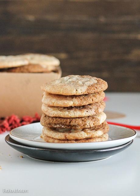 These soft and chewy Gingerbread Snickerdoodles are so easy and perfect for the holidays. These two-tone cookies are full of flavor, and made with only four ingredients!