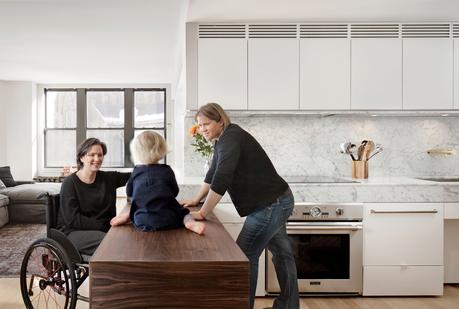 Mondern Boston family kitchen renovation that's wheelchair accessible 