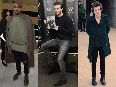 kanye, harry styles, and david beckham