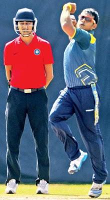 need for helmet on Cricket field too ~ and an Umpire wears it in Vijay Hazare trophy